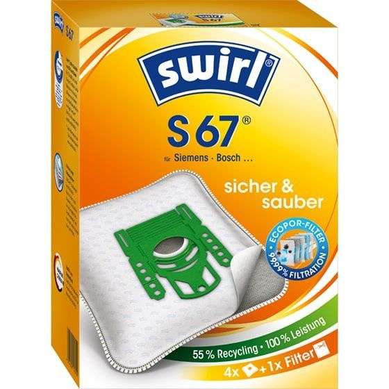 Мешки для пылесоса Swirl S 67/4 MP PLUS, 4 шт. #1