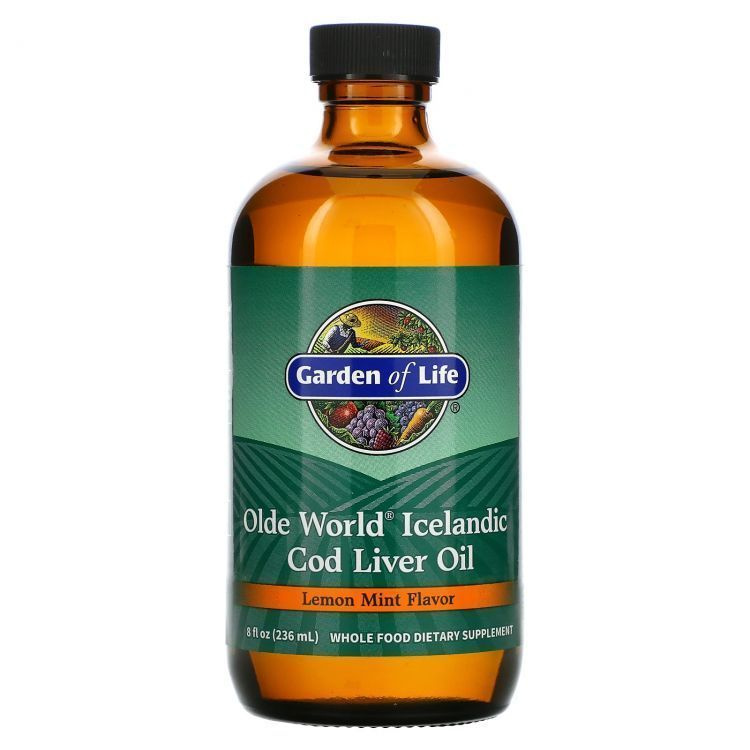 Garden of Life, Масло из печени исландской трески, Cod Liver Olde World, со вкусом лимонной мяты, 236 #1