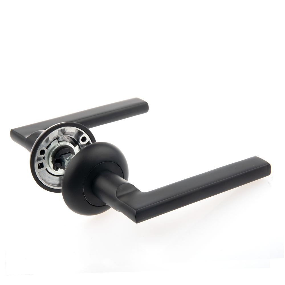 Дверные ручки Armex H-14050-А-BLM, без запирания, цвет матовый черный  #1