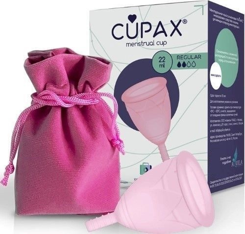 Чаша менструальная Cupax Regular 22 мл силиконовая, розовая #1