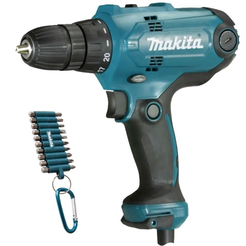 Дрель-шуруповерт сетевая 320Вт - 56Нм Makita DF0300X3 #1