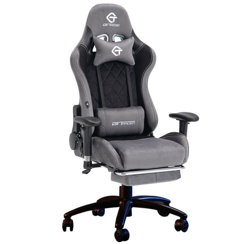 GT Игровое компьютерное кресло 306F_4, Серый с подножкой #1