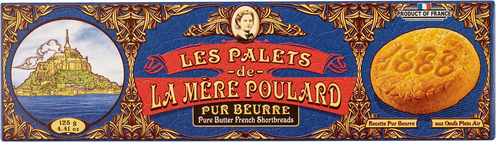 Печенье песочное Ла Мер Пуляр со сливочным маслом Ла Мер Пуляр кор, 125 г (в заказе 1 штука)  #1