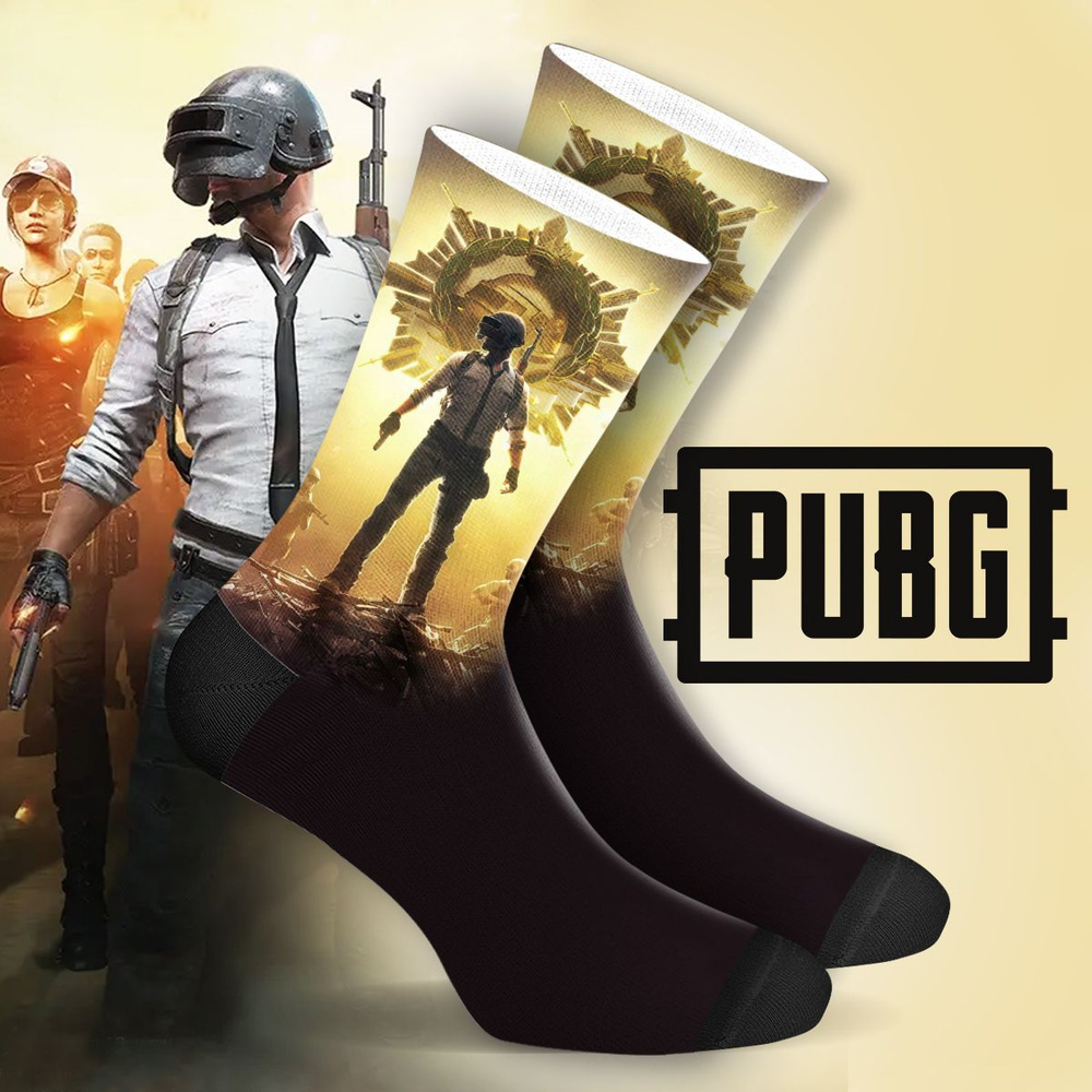 Носки mimisocks Носки с принтом "PUBG (Пабг) - Пабджи", 1 пара #1