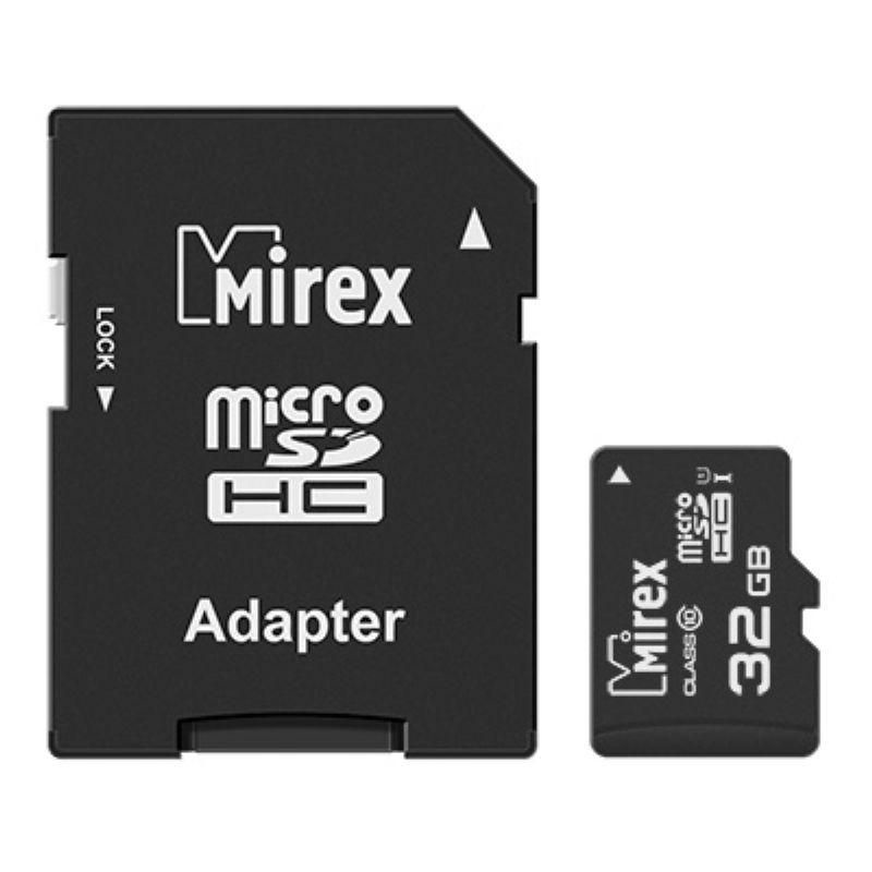 Карта памяти Mirex microSDHC с адапт 32Gb UHS-I/U1/class 10(13613-ADSUHS32) #1