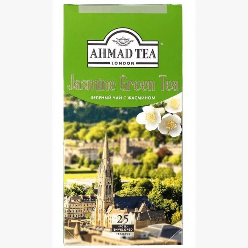 Чай зеленый Ahmad Tea с жасмином, 25 пакетиков #1