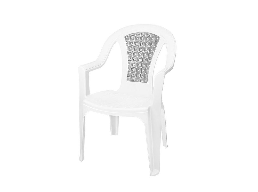 Садовое кресло Tropic ротанг, цвет белый-серый, Elfplast, для улицы/ AU-ROOM ГИПЕРМАРКЕТ МЕБЕЛИ  #1