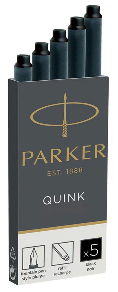 Parker Чернила (картридж), черный, 5 шт в упаковке #1