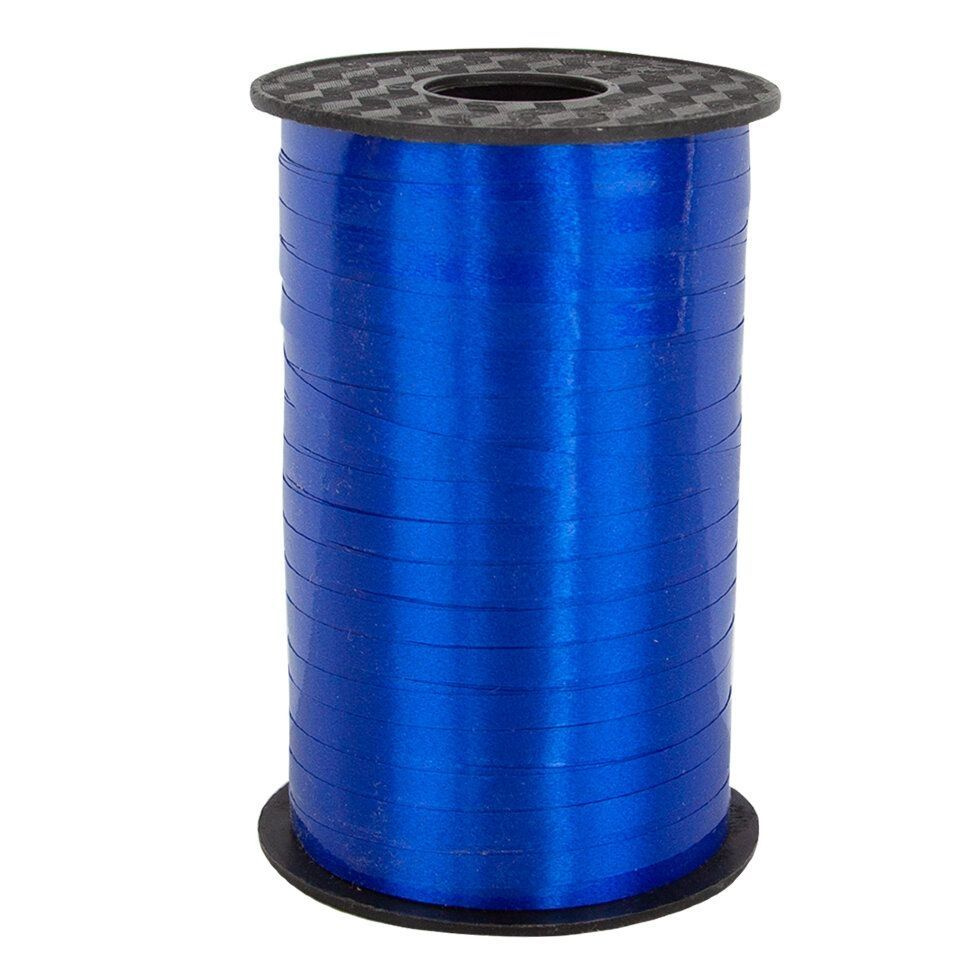Лента полипропиленовая (0,5 см*250 м) Ярко-синий, Лаковый, 1 шт.  #1