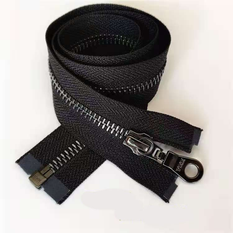 Застежка-молния разъемная, черная. Окрашенная бронза. YKK. Тип 5. Длина ...