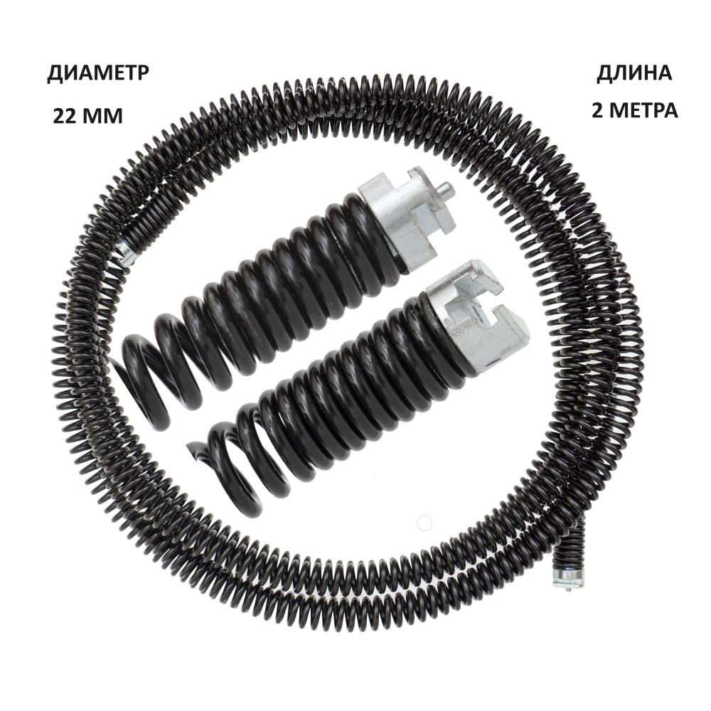 Спираль диаметр 22 мм длина 2 метра для прочистки засоров в канализации. CROCODILE 50315-22-2  #1