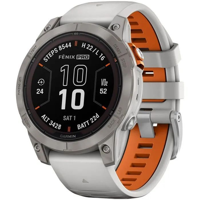 Garmin Умные часы FENIX 7X Pro Sapphire solar fog grey ember orange band #1