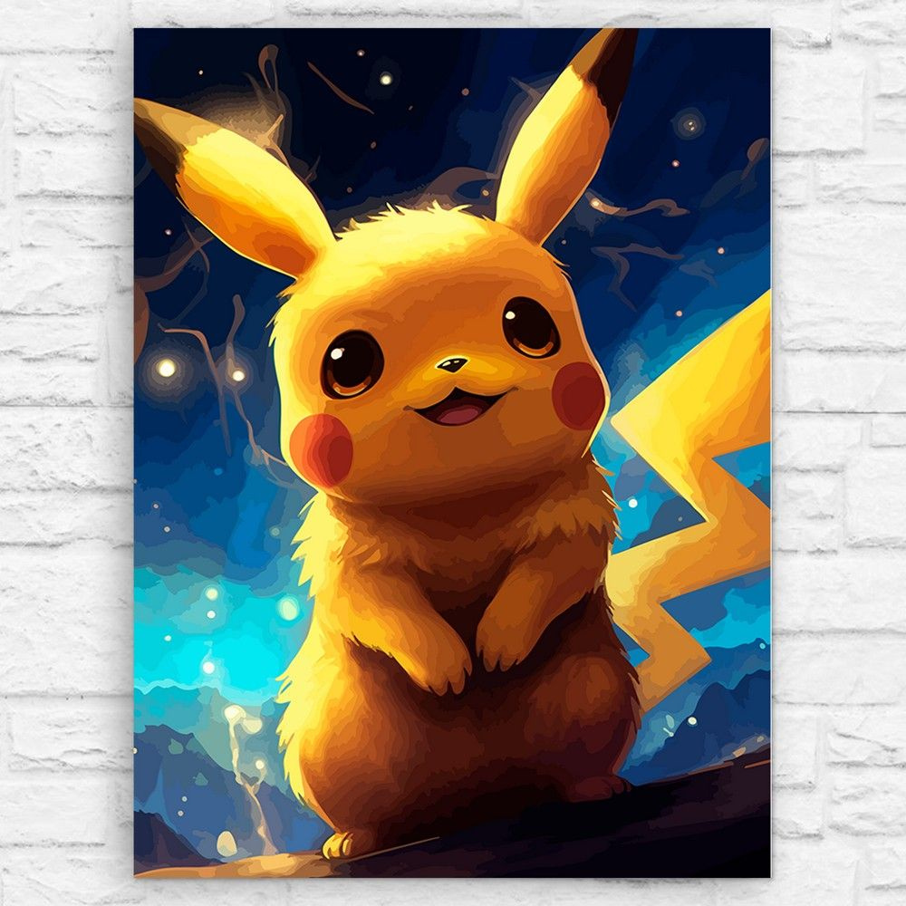 Картина по номерам на холсте аниме покемоны (Пикачу, Pikachu) - 12565 В  30x40 - купить с доставкой по выгодным ценам в интернет-магазине OZON  (1253755366)