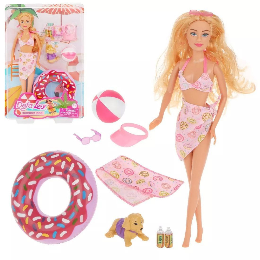 Кукла Дефа в купальнике на пляже #1