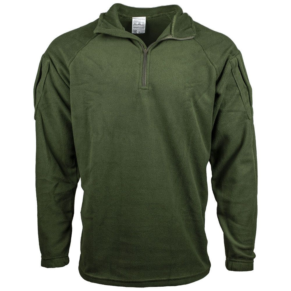 Тактическая рубашка зимняя / демисезонная теплая флисовая (кофта / джемпер / толстовка). Зеленая олива #1