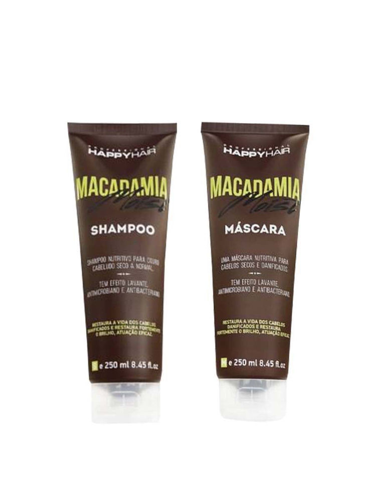 Комплект Шампунь + Маска для волос Happy Hair Macadamia Moist 250/250ml #1