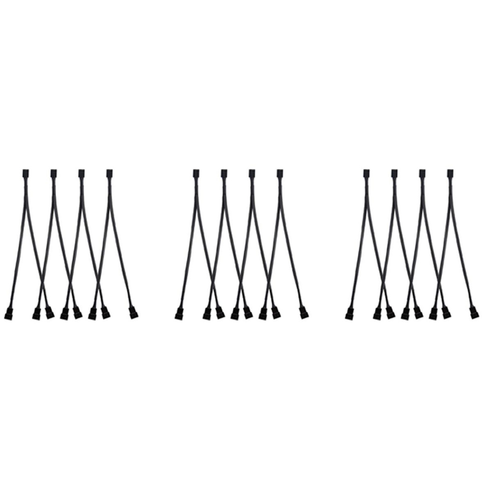 12 шт., разветвитель вентилятора ШИМ, Y-разветвитель, кабель питания ...