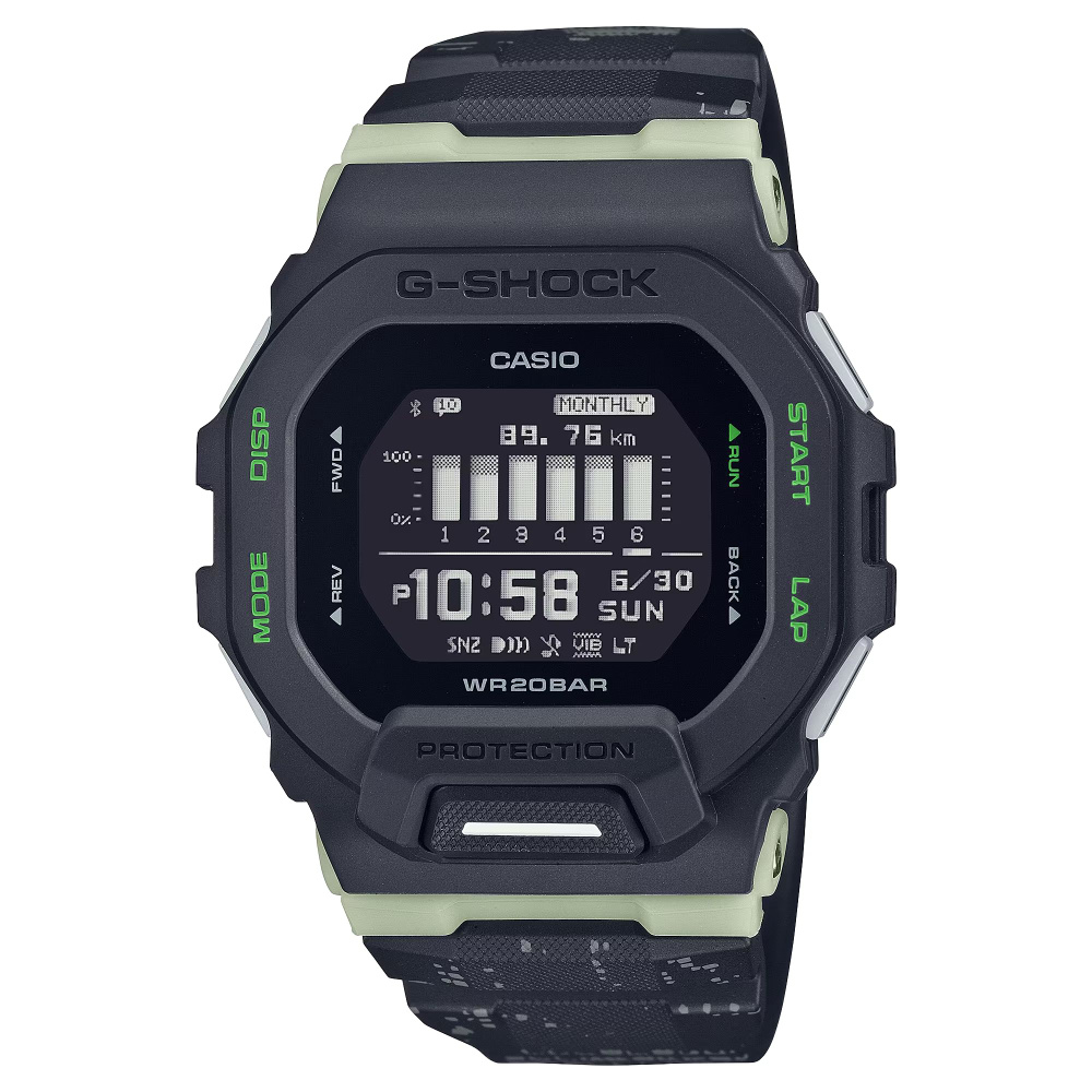 CASIO G-SHOCK GBD-200LM-1 часы наручные спортивные с шагомером, акселерометром, Bluetooth и планировщиком #1