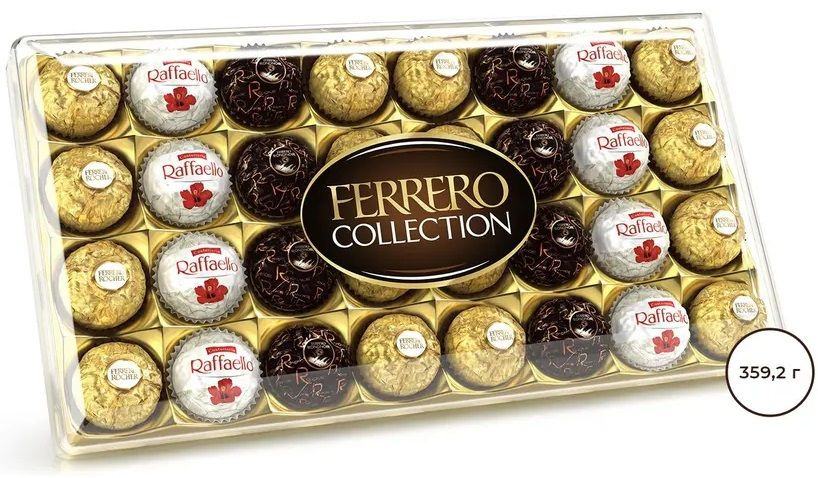 Набор конфет Коллекция Ферреро (Раффаэлло, Роше, Ронднуар), 359,2 г (Т32х6)  #1