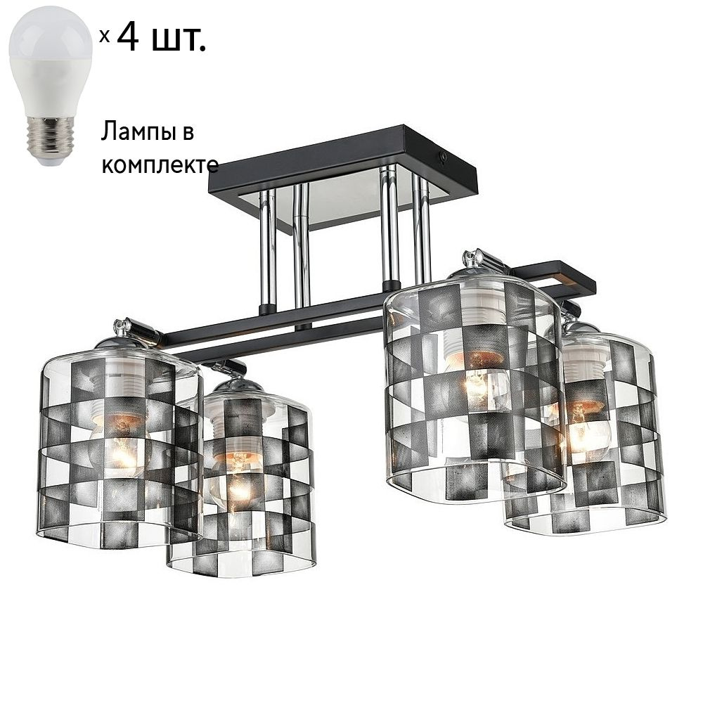 Потолочная люстра с лампочками Velante 274-107-04+Lamps #1