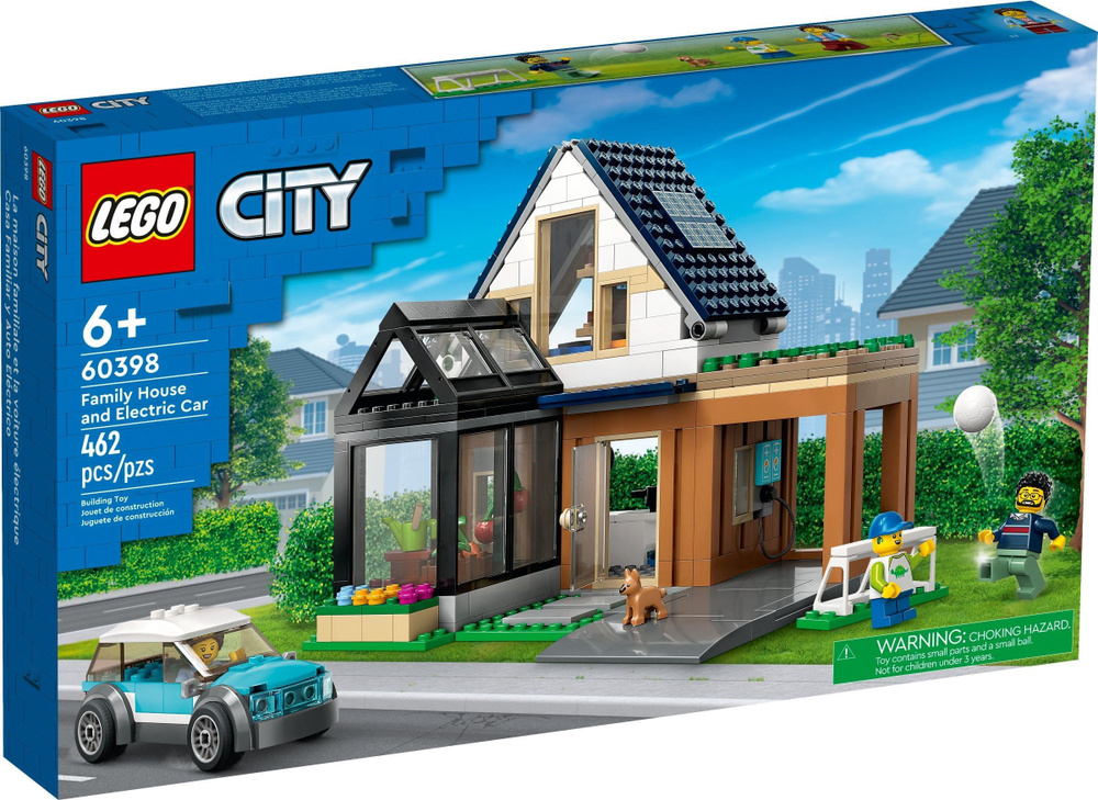 Конструктор LEGO City 60398 Семейный дом и электромобиль #1