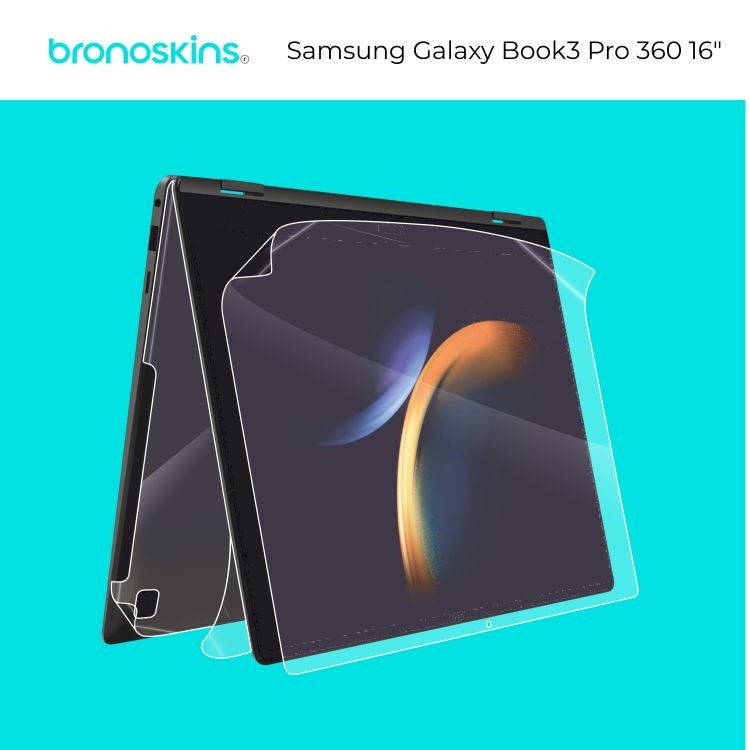 Защитная бронированная пленка на верхнюю крышку на Samsung Book3 Pro 360 16 (Матовая)  #1