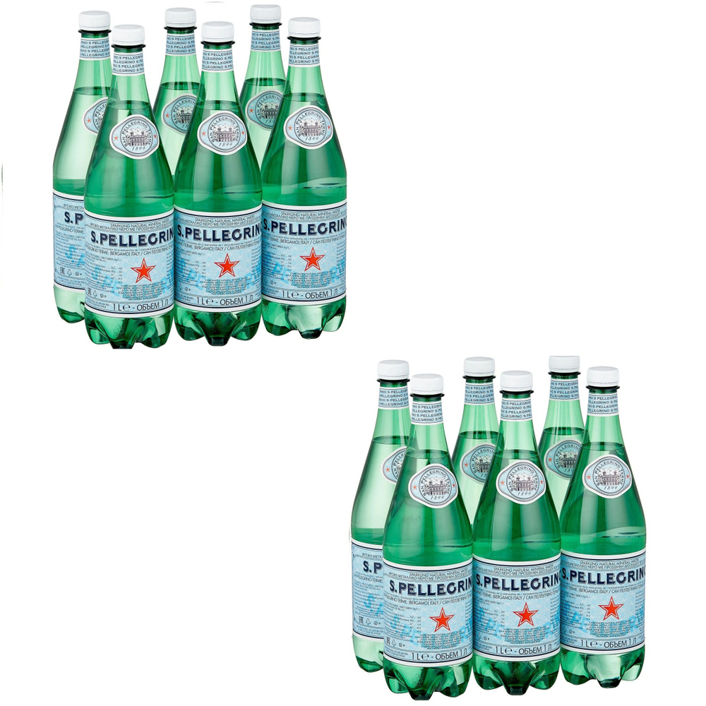 S.Pellegrino Вода Минеральная Газированная 1000мл. 12шт #1