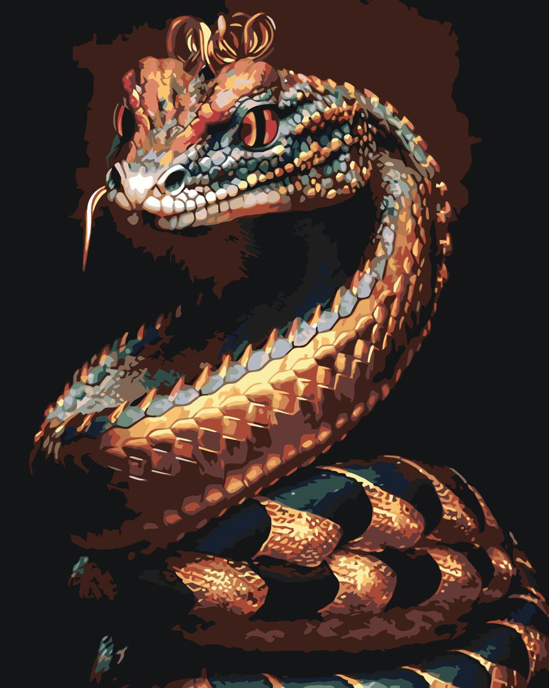 картина по номерам Змея #1