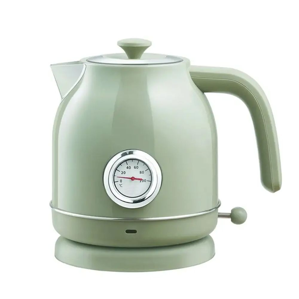 Электрический чайник Чайник Qcooker Retro Electric Kettle QS-1701 1.7L с датчиком температуры, зеленый #1