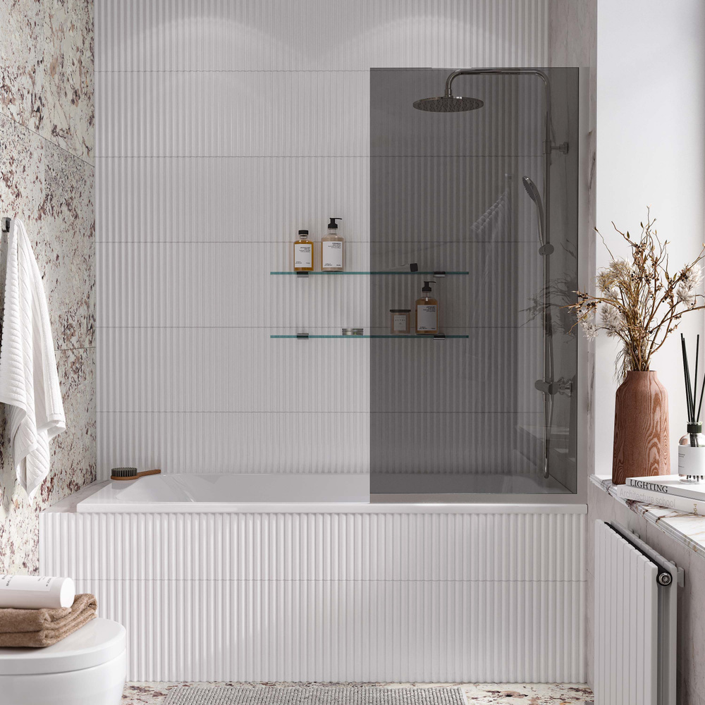 Стеклянная шторка перегородка ширма на борт ванны Reflexion RX14070TСR ...