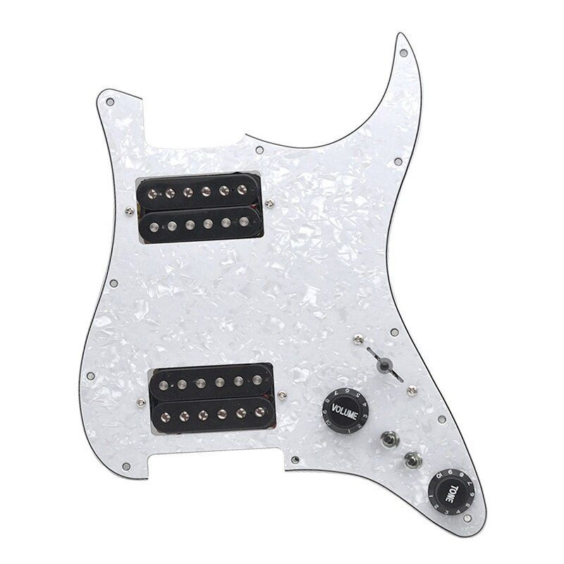 Alnico 5 Prewired Strat Pickguard Накладка с разделителем катушек HH Loaded Pickguard с набором звукоснимателей #1