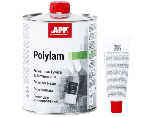 010801 Смола полиэфирная "APP Polylam" с отвердителем,1,0 кг, 6шт #1