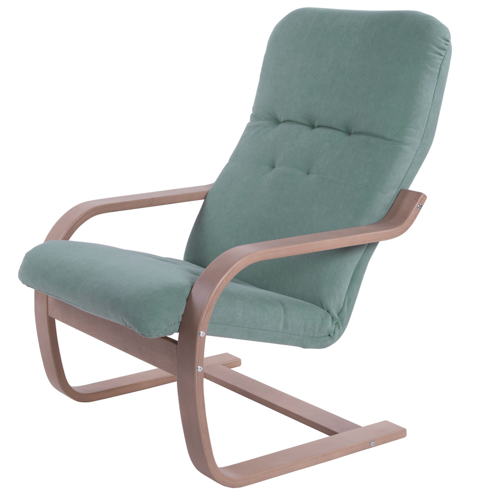 Кресло для отдыха Мебелик Сайма ткань минт, каркас шимо  #1