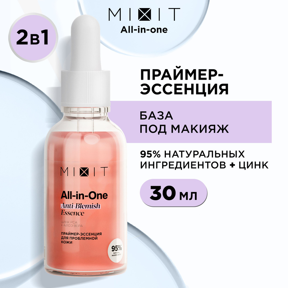 MIXIT Сыворотка - праймер для лица себорегулирующая. Профессиональное средство против жирного блеска #1