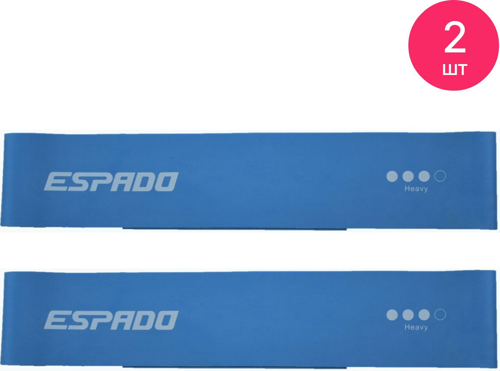 Эспандер-петля ленточный ESPADO / Эспадо для упражнений, латекс синего цвета, нагрузка 10кг длина 0.5м #1