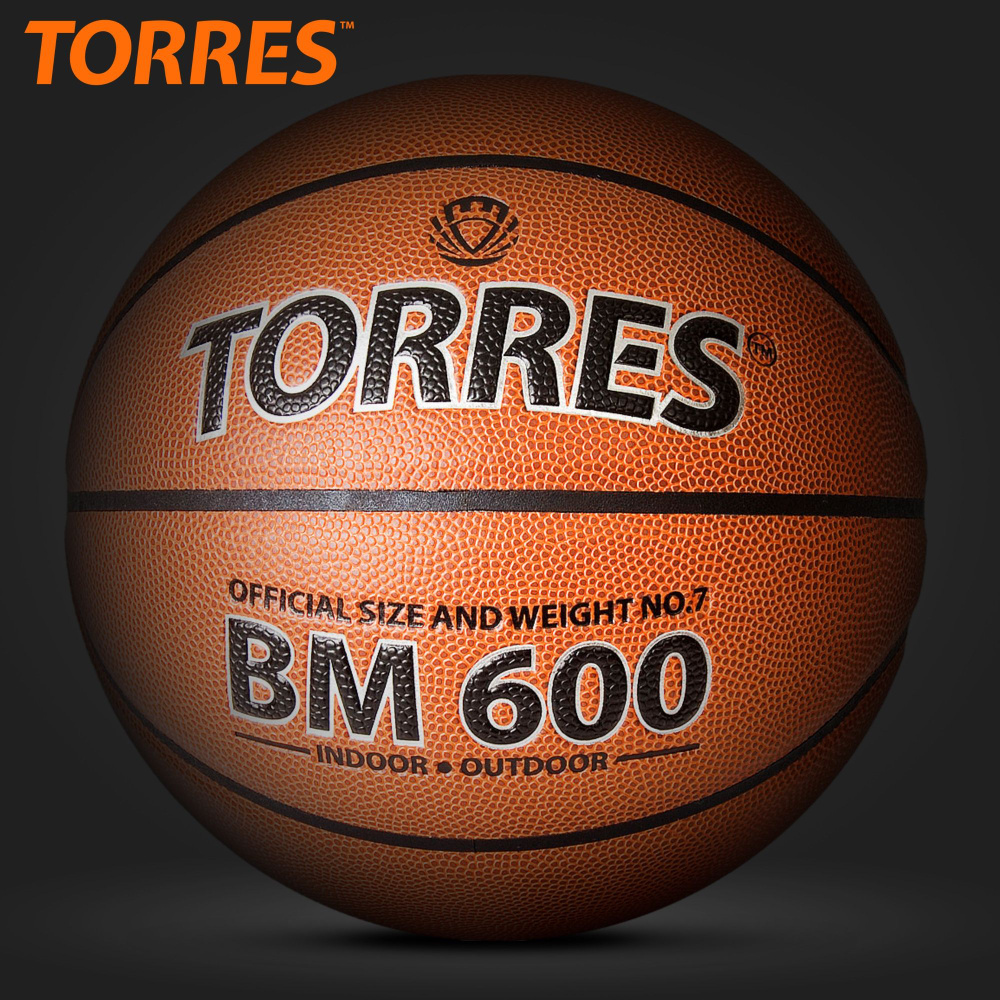 Мяч баскетбольный TORRES BM600 B32027, размер 7, полиуретан #1