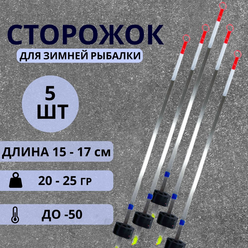 Сторожки для зимней рыбалки, кивки для зимней удочки, металлические, балансирные, 20 - 25 гр, 5 шт  #1