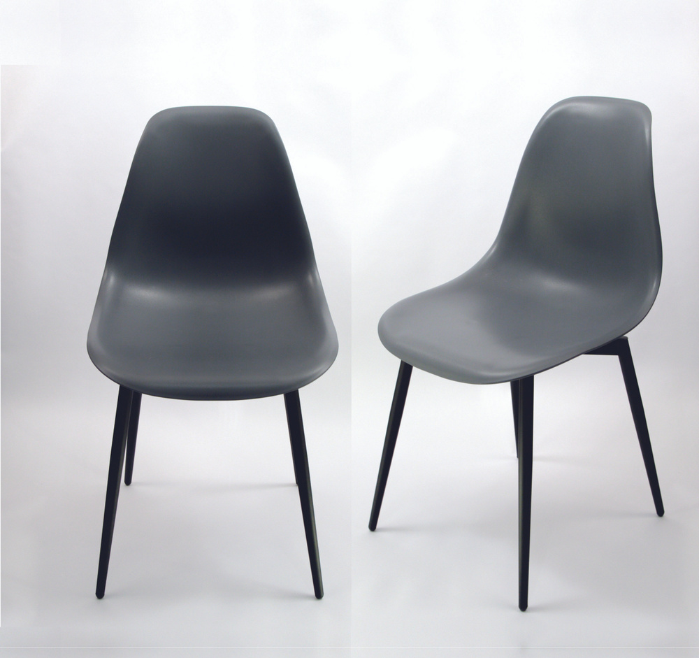 Комплект из 2 стульев ТУССЕ Лайт чёрный /серый #1