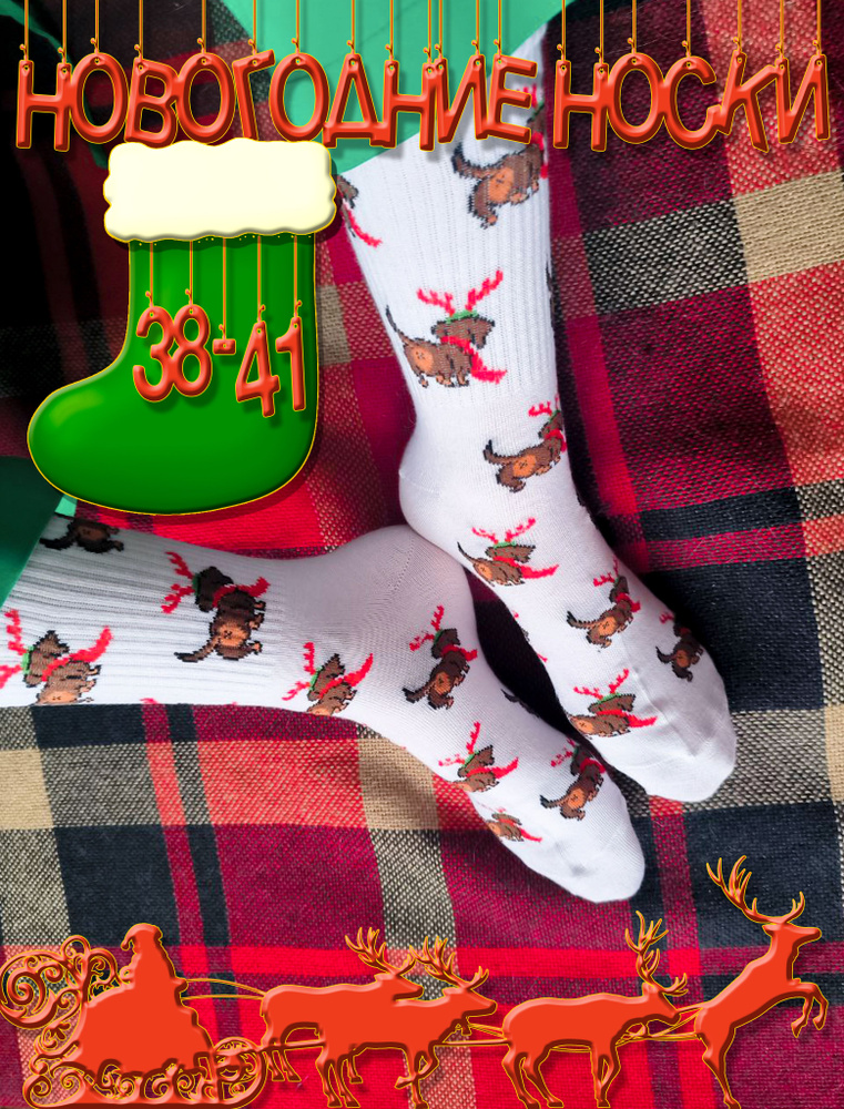 Комплект носков Happy Frensis Новогодний подарок, 1 пара #1