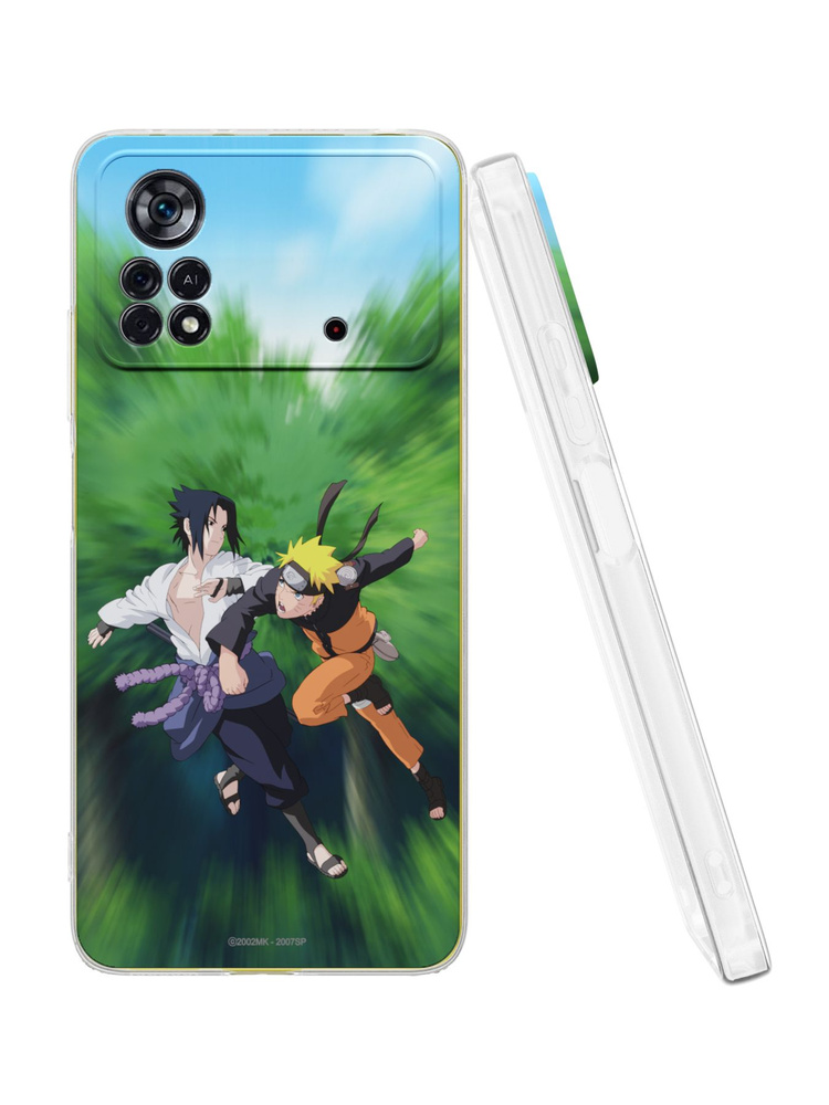 Силиконовый чехол Mobilius для Poco X4 Pro (Поко Х4 Про 5Джи), Naruto Shippuden: Битва  #1