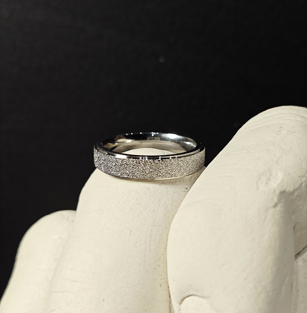 Кольцо из титана Сrumb, кольцо обручальное, кольцо серебряное  #1