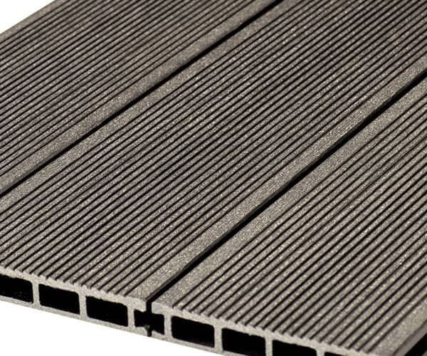 Террасная доска ДПК DORTMAX VELVET STANDART 141х 24х2000мм цвет: черный, 5 шт.  #1