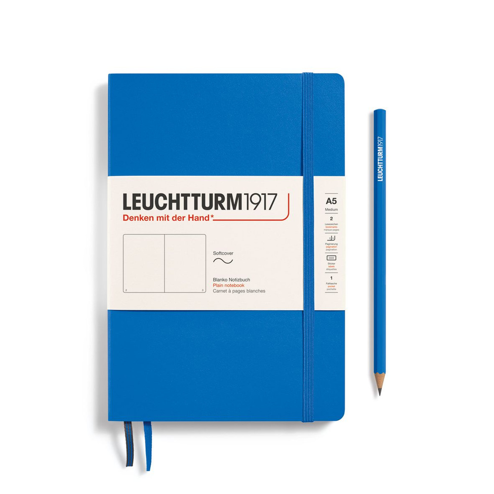 Блокнот Leuchtturm1917 A5, мягкая обложка, нелинованный, цвет небо  #1