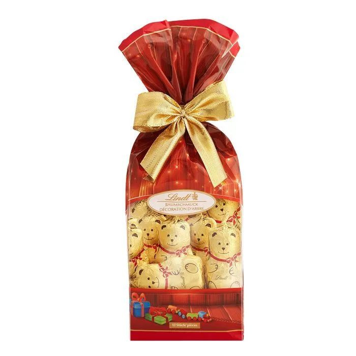 LIndt mini TEDDY мини-мишки из молочного шоколада, игрушки на елку 12х10 гр (Финляндия)  #1