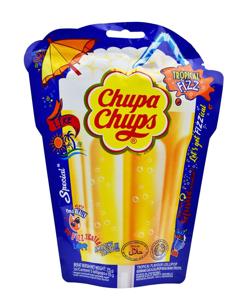 Леденец Chupa Chups Tropical Fizz, 75 гр #1