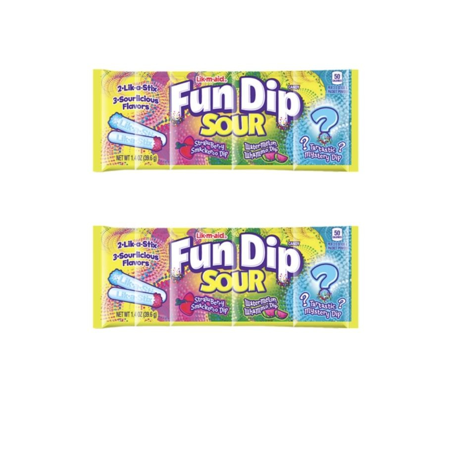 Конфеты жевательные Fun Dip Lik-m-Aid Sour Mix, 40 г х 2 шт #1