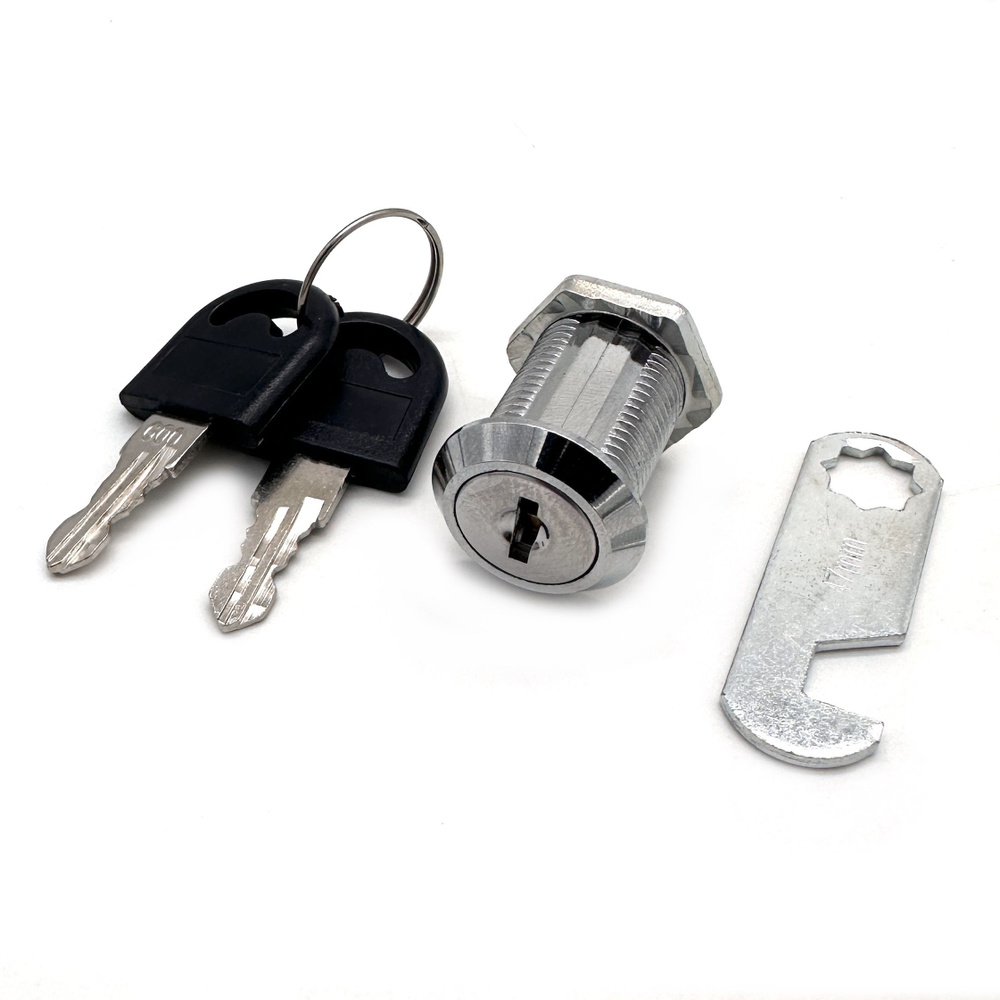 Замок для щита врезной 25мм, два ключа, ригель прямой с крючком ...