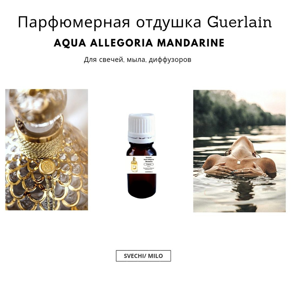 Парфюмерная отдушка Aqua Allegoria Mandarine Basilic 20 мл для свечей, мыла и диффузоров  #1