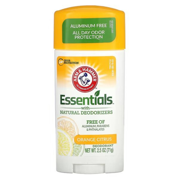 Arm & Hammer, Essentials с натуральными дезодорантами, дезодорант, апельсин и цитрус, 71 г  #1