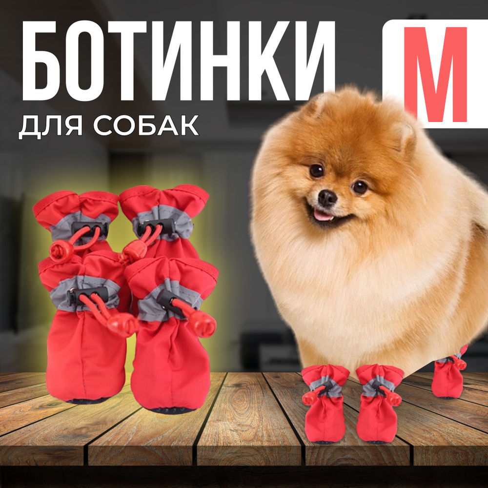 Обувь для собак / Ботинки для собак, красные - купить с доставкой по ...